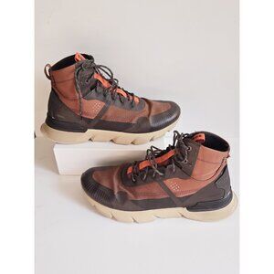 Sorel Kinetic Rush Mid Burnt Orange Waterproof Lace Up Mens Sneakers Shoes 12